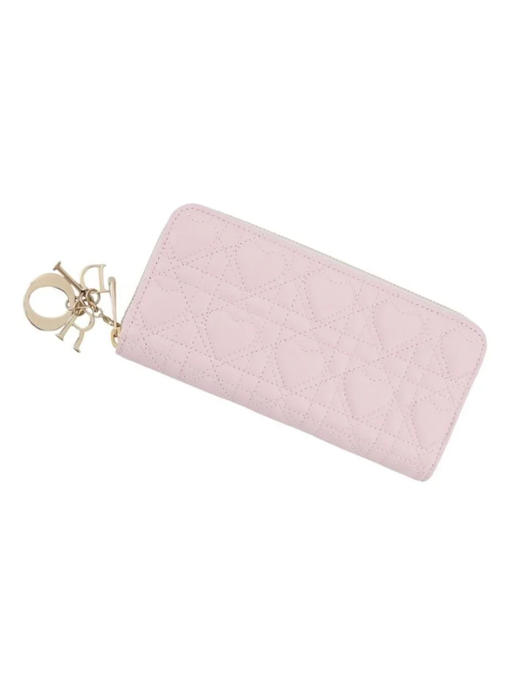 Dior Wallet Dioramour Lady Dior Heart Cannage Lambskin